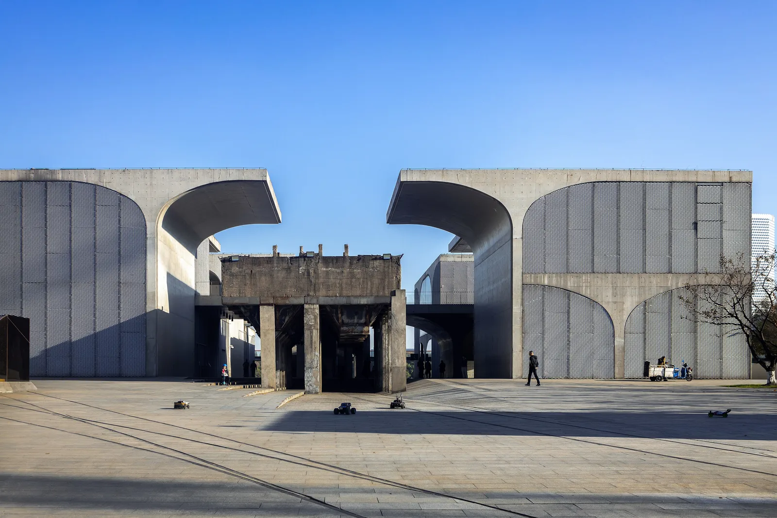 Concrete vaulted halls of the Long Museum West Bund