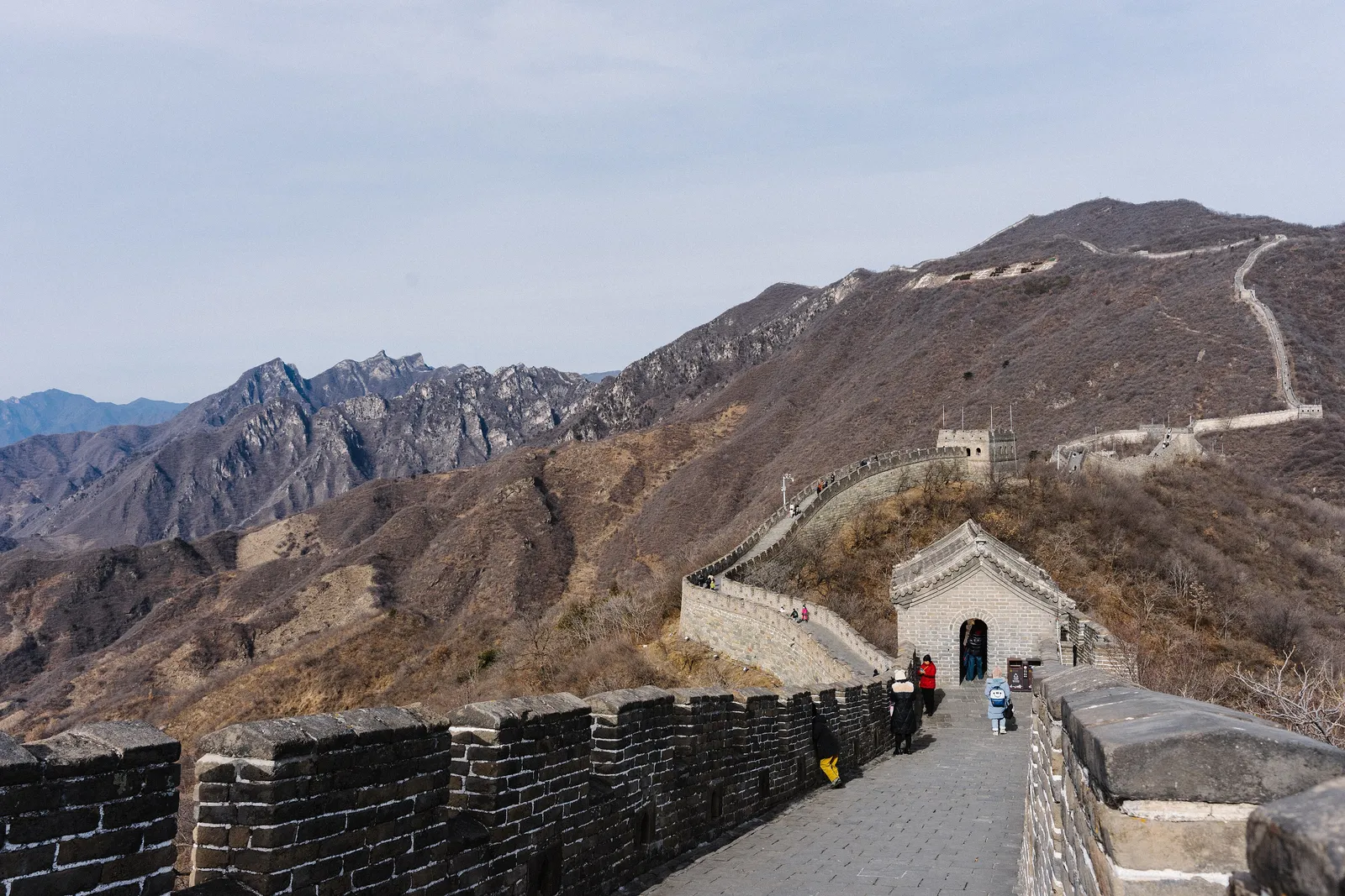 Mutianyu Great Wall winding over the mountain ridges