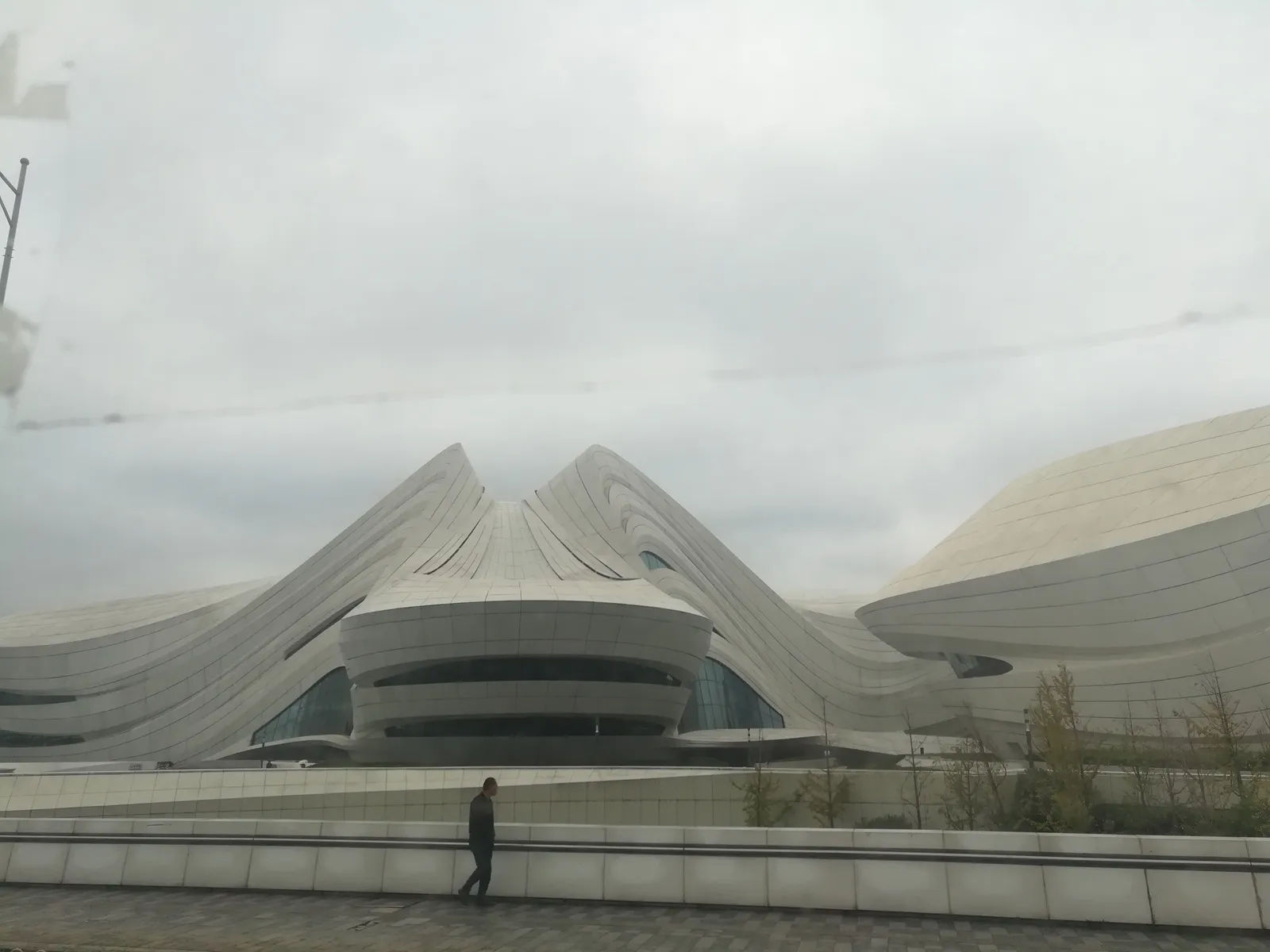 The flowing white curves of the Meixi Lake International Culture and Arts Centre