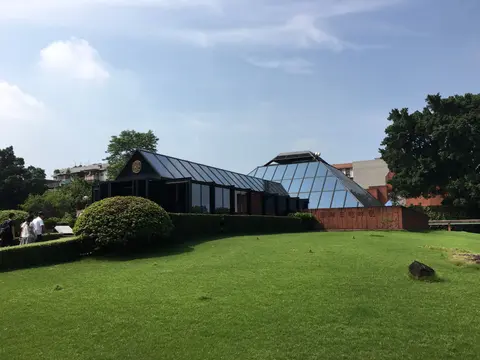 Glass roofs covering the Nanyue King's tomb at the museum on Jiefang Road