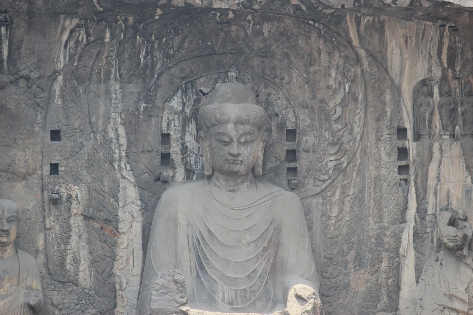 The giant Vairocana Buddha at Fengxian Temple, Longmen Grottoes