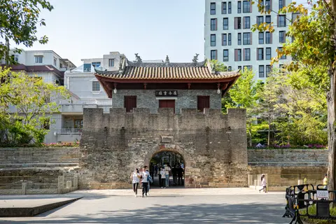 The restored south gate of Nantou Ancient City