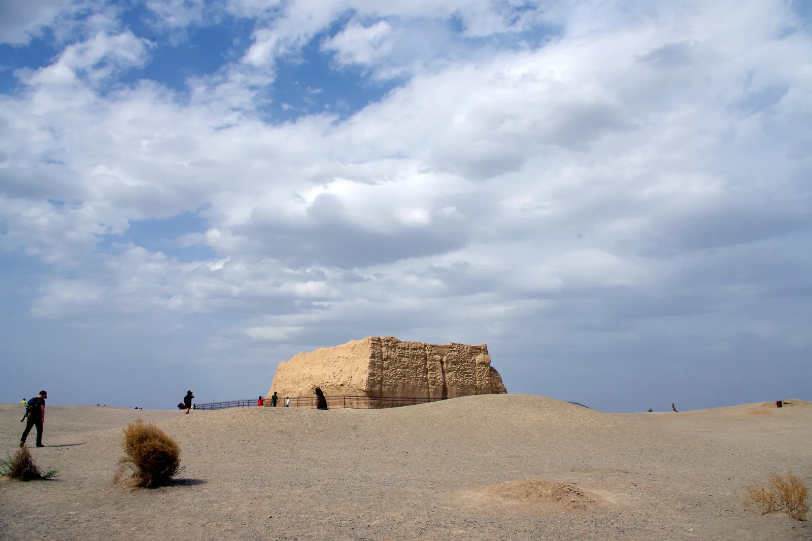 Rammed-earth ruin of Yumen Pass in the Gobi desert