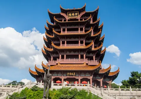The Yellow Crane Tower with its tiered golden roofs