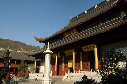 Pilu Hall, the main hall of Qixia Temple at the foot of Qixia Mountain