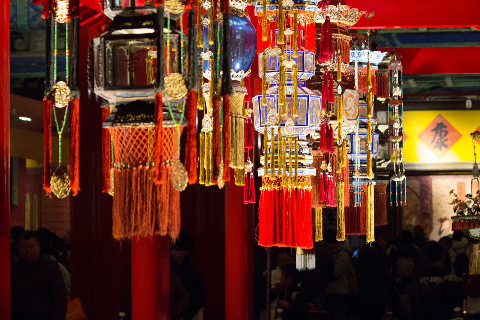 Festive lanterns in the Forbidden City at Spring Festival