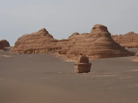 Wind-carved yardang formations in Dunhuang Yadan Geopark