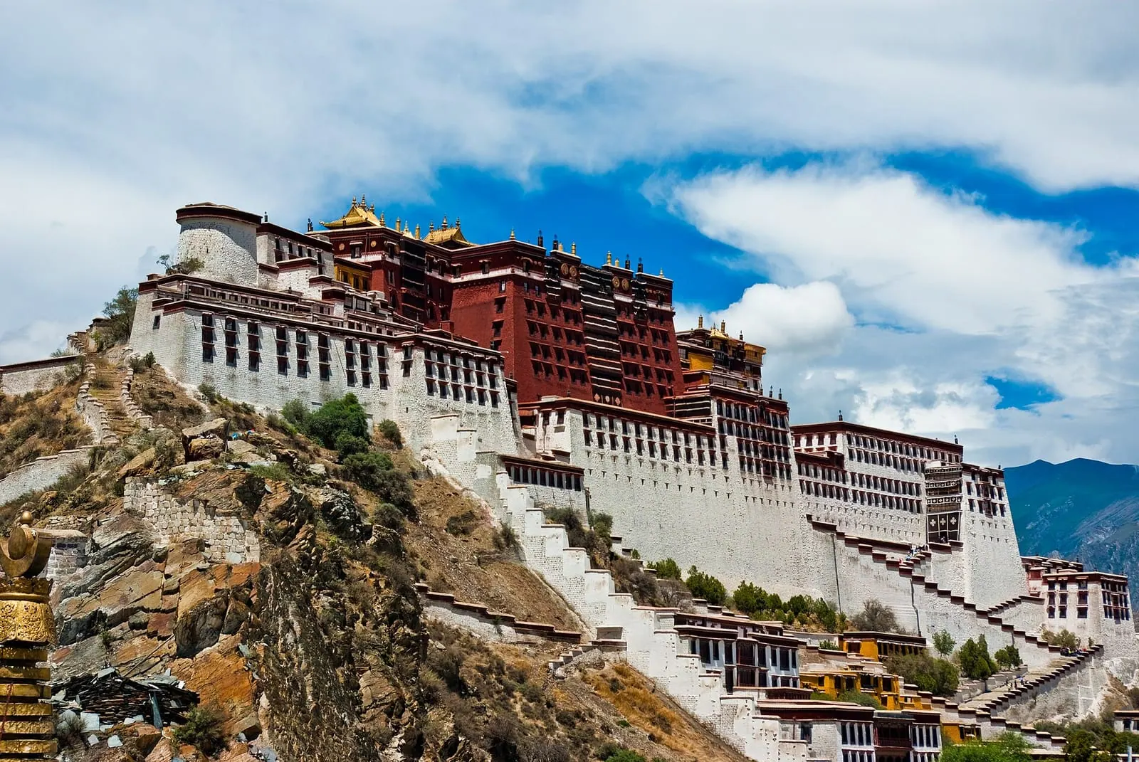 Potala Palace on Red Hill under blue sky, Lhasa