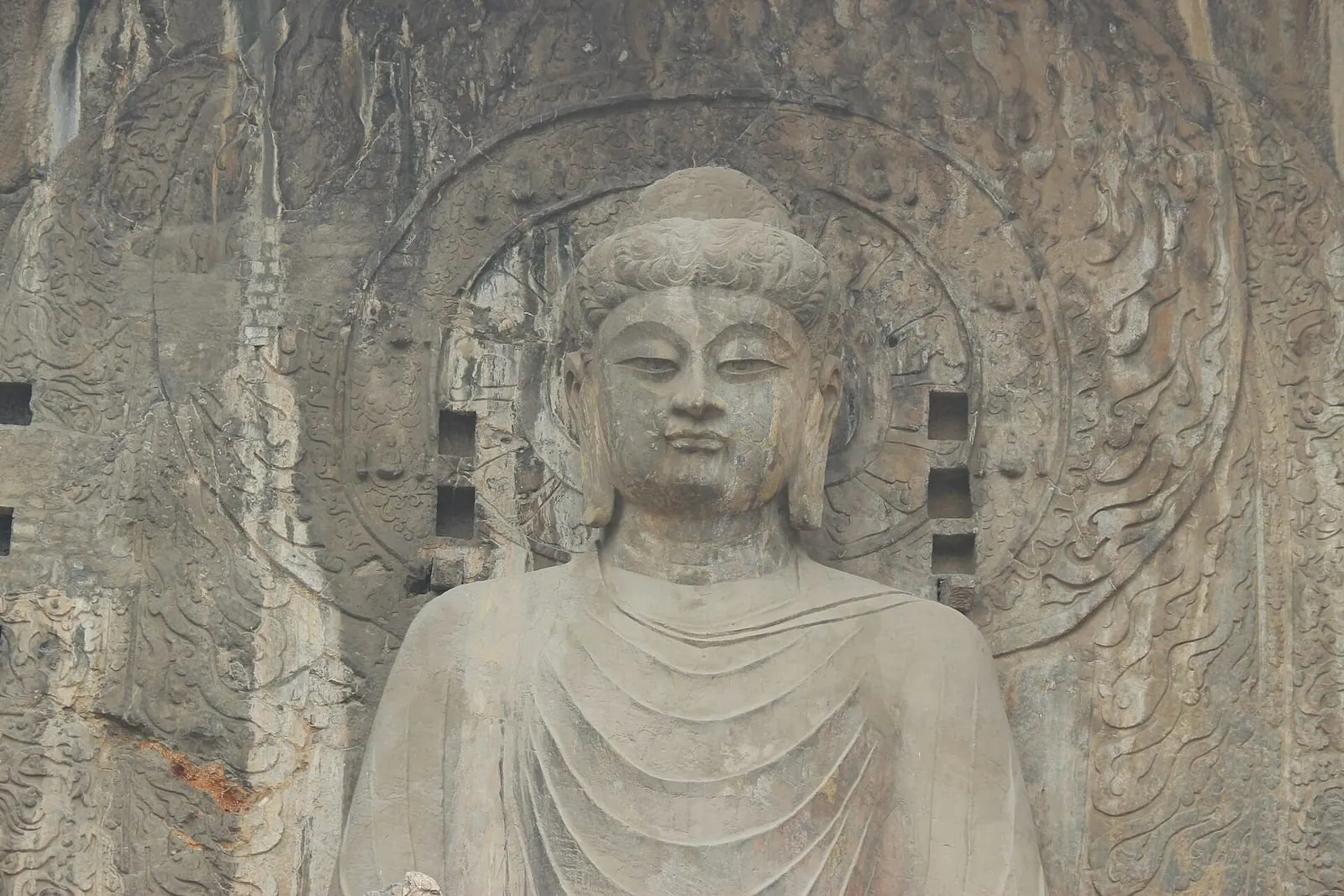 Giant Vairocana Buddha at Fengxian Temple, Longmen Grottoes