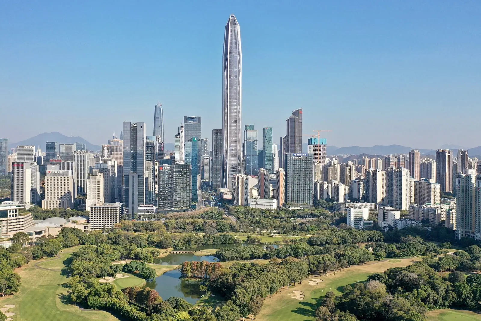 Futian CBD skyline with Ping An Finance Center, Shenzhen